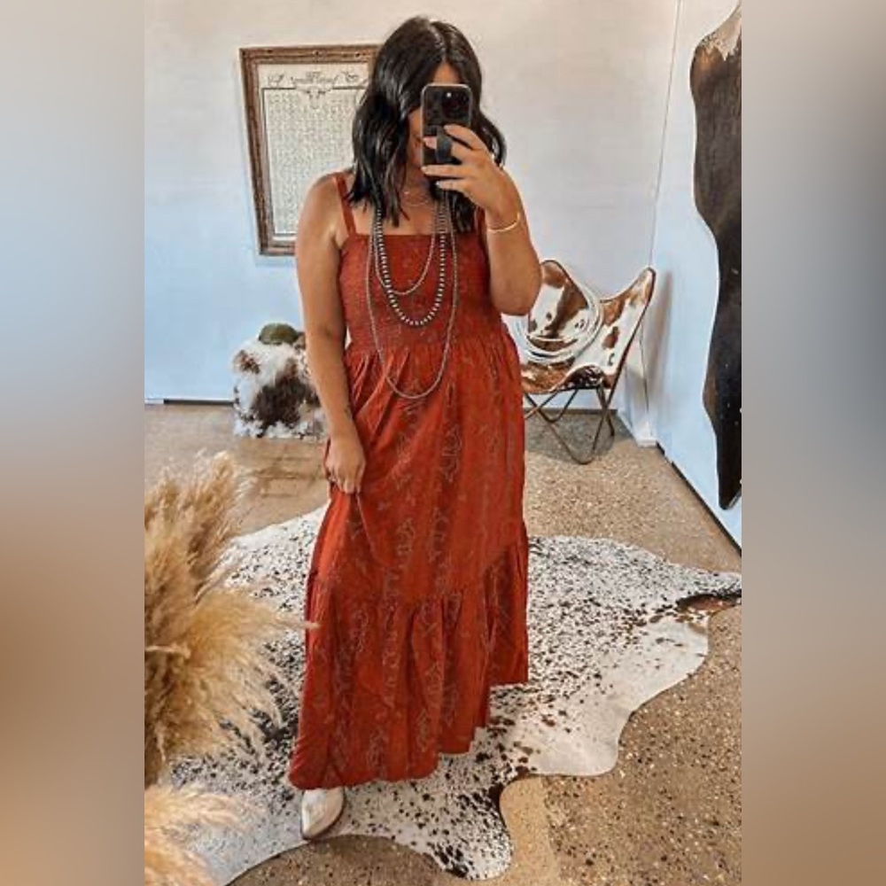 COPY - Wrangler Women's Retro Smocked Maxi Dress Bandana